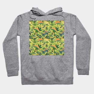 Delightful Dinosaurs in Enchanted Garden Pattern Hoodie